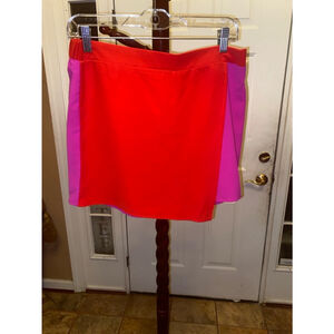 Women's Hemline Skort L Red/Magenta